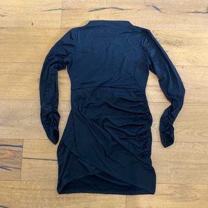 Women’s black long sleeve spandex dress - large